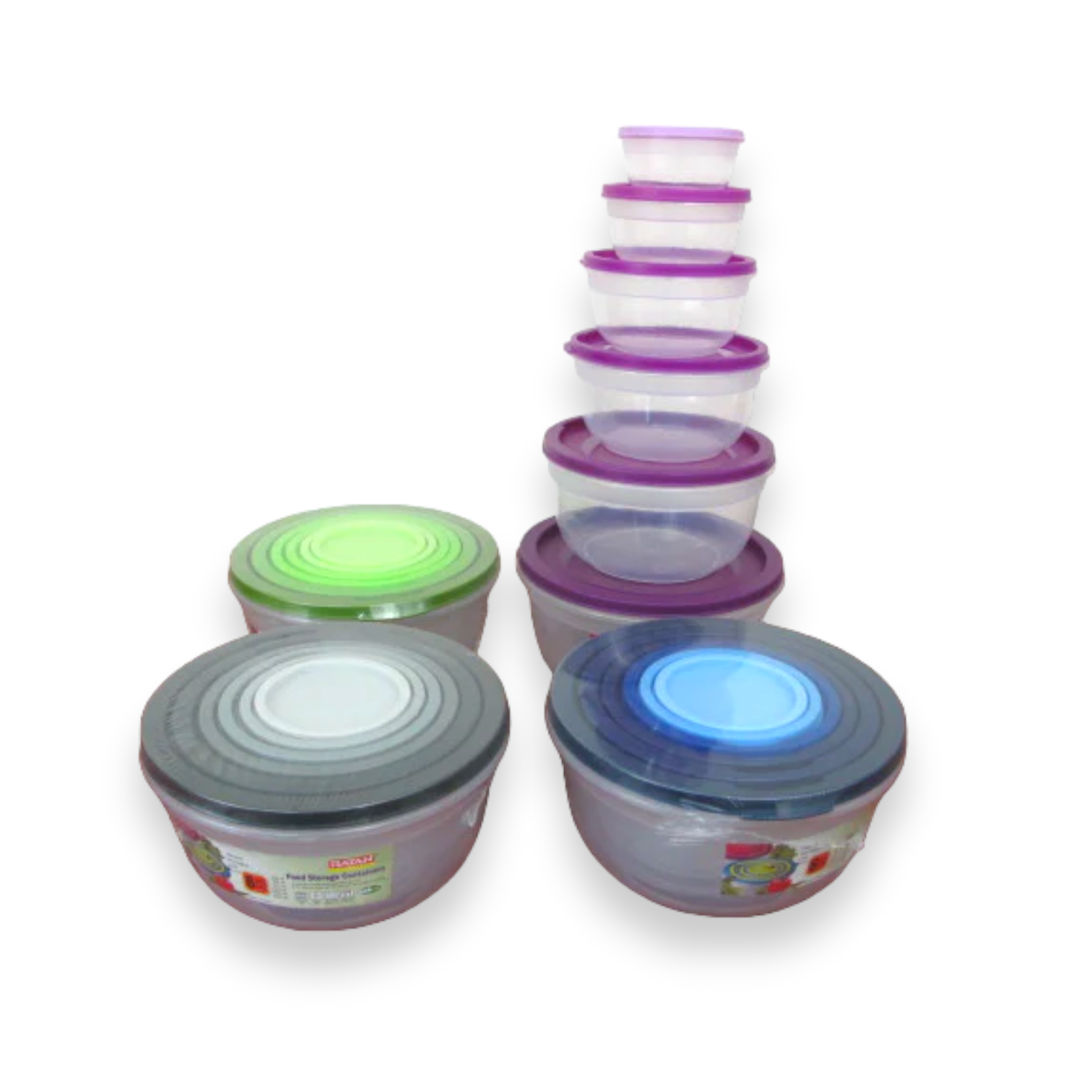 Round Storage Container Set of 6 - lunazchef.shop