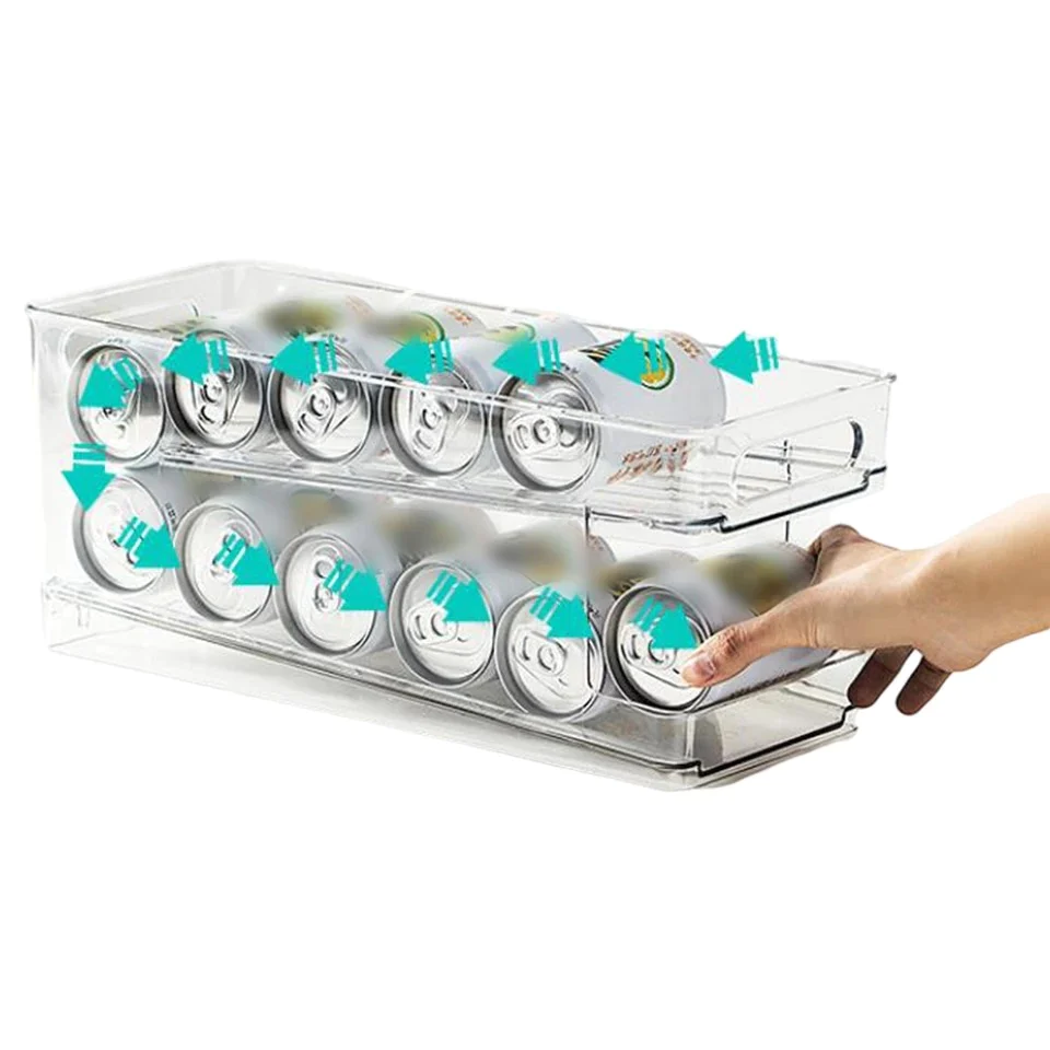 2 Tiers Soda Cans Storage Box - lunazchef.shop