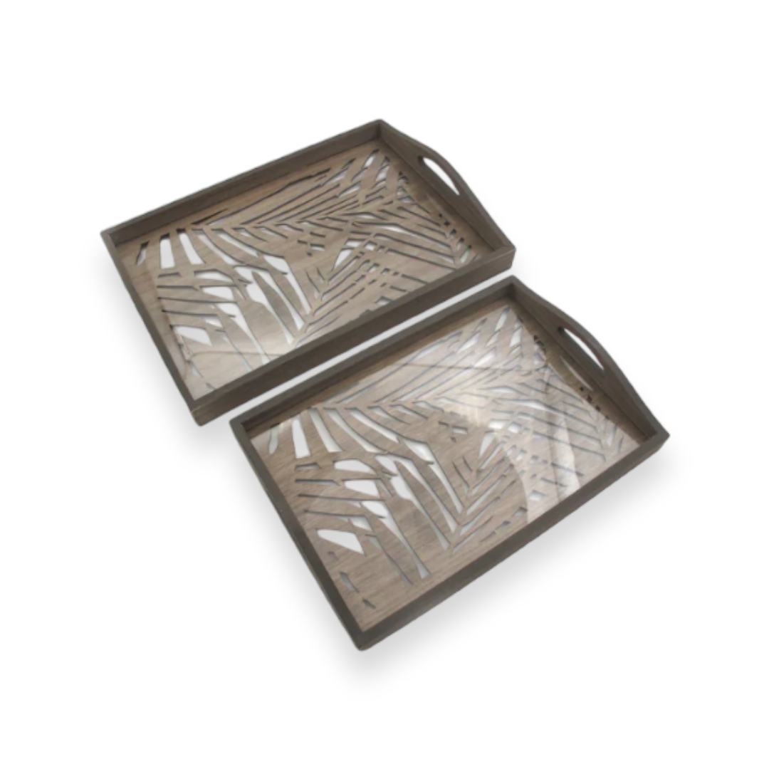 Set of 2 engraved wooden trays - lunazchef.shop