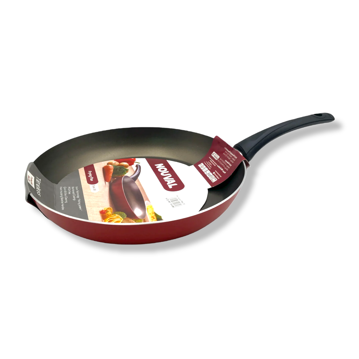 Nouval Red Frying Pan - Different Sizes Available - lunazchef.shop