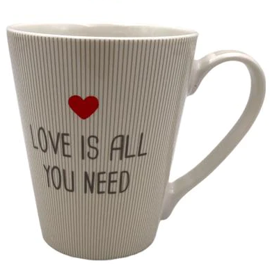 Long Porcelain Mug with Mini Heart Design - lunazchef.shop