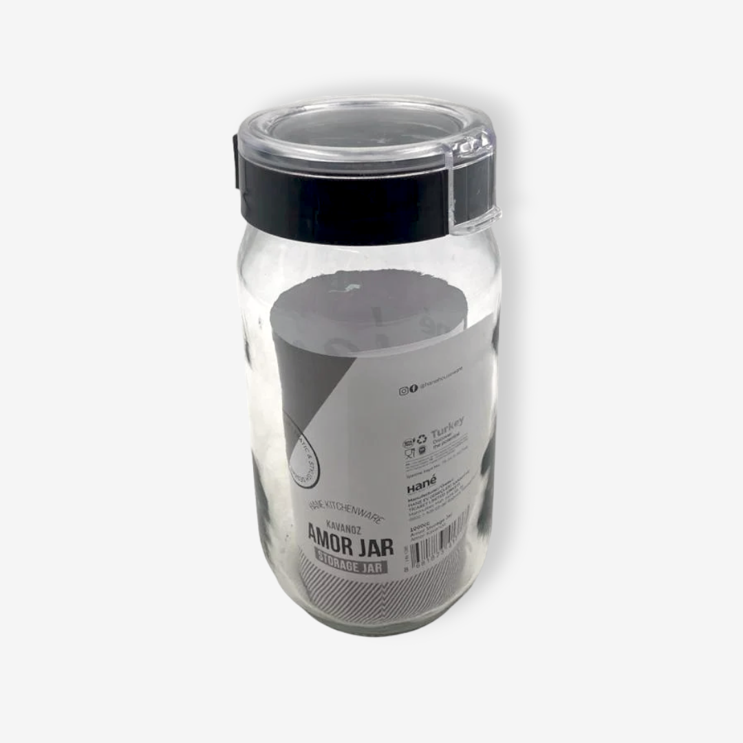 Glass Jar with Hanging Cover 1000ml - lunazchef.shop