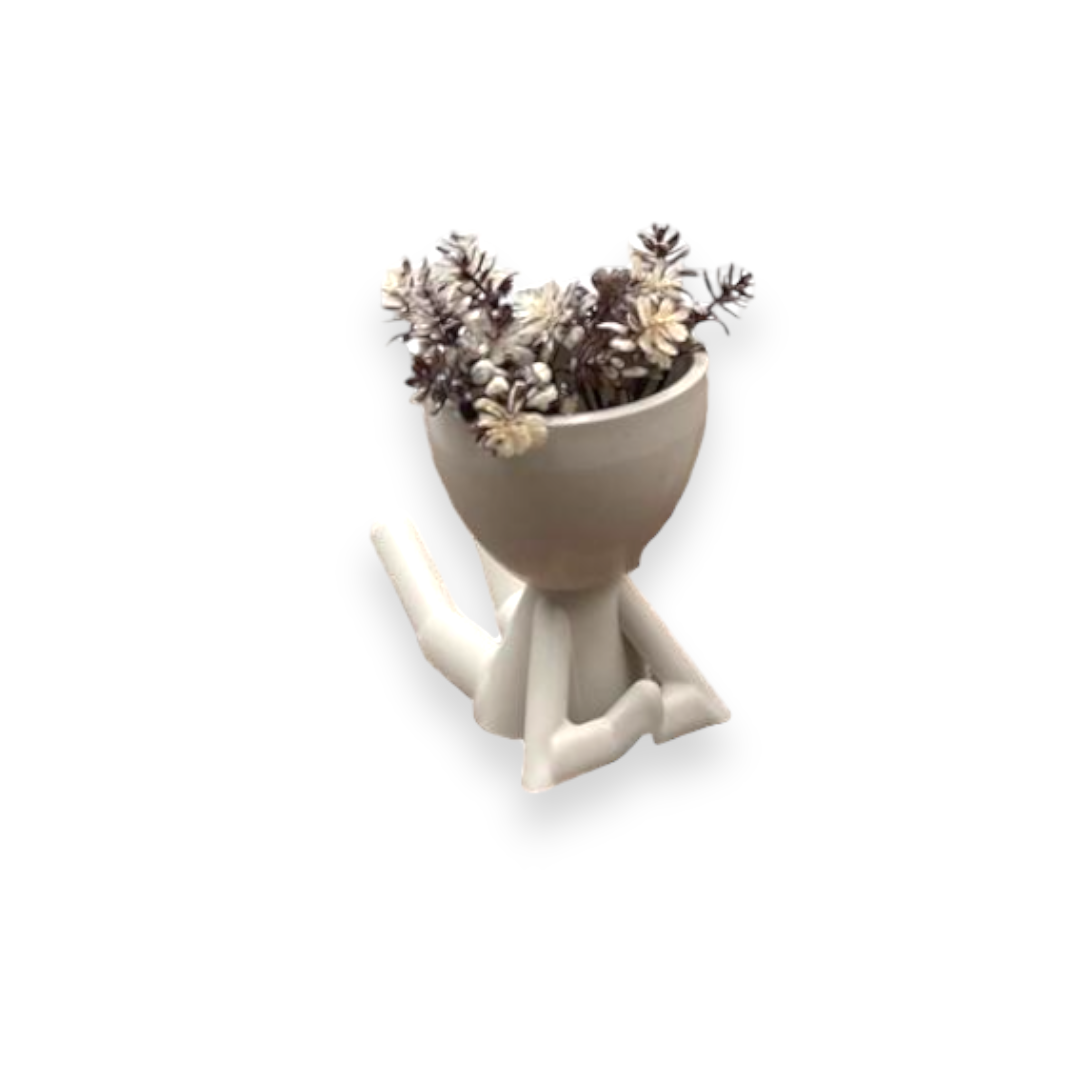 Playful Mini Humans Flower Pot with Flowers - lunazchef.shop