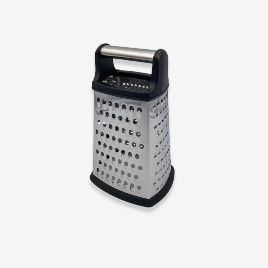 Large Stainless Steel 4 sided Grater with silicon base - lunazchef.shop