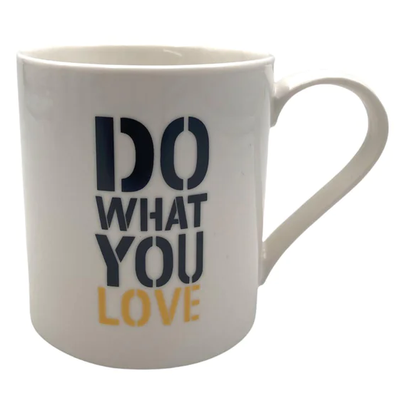 Large Porcelain Mug with Gold/Black Writing - lunazchef.shop