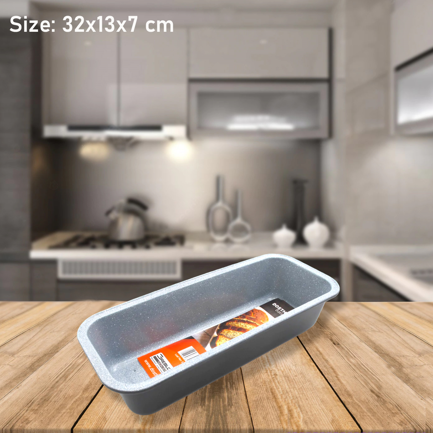 DOSTHOFF LOAF PAN 32X13X7 CM - MARBLE CERAMIC B2 COATING - lunazchef.shop