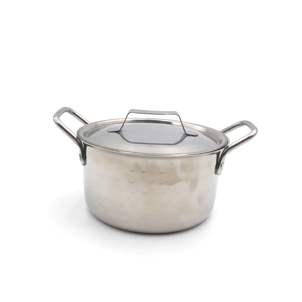 Stainless Steel dutch oven with cover 12.7 x 7 cm - lunazchef.shop