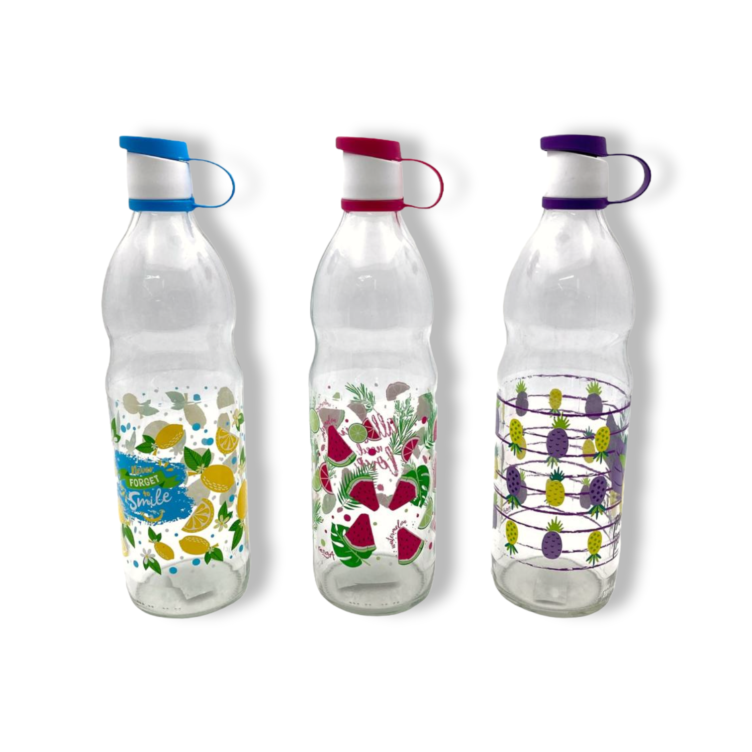 Decorated Glass Bottle  1 lt - lunazchef.shop