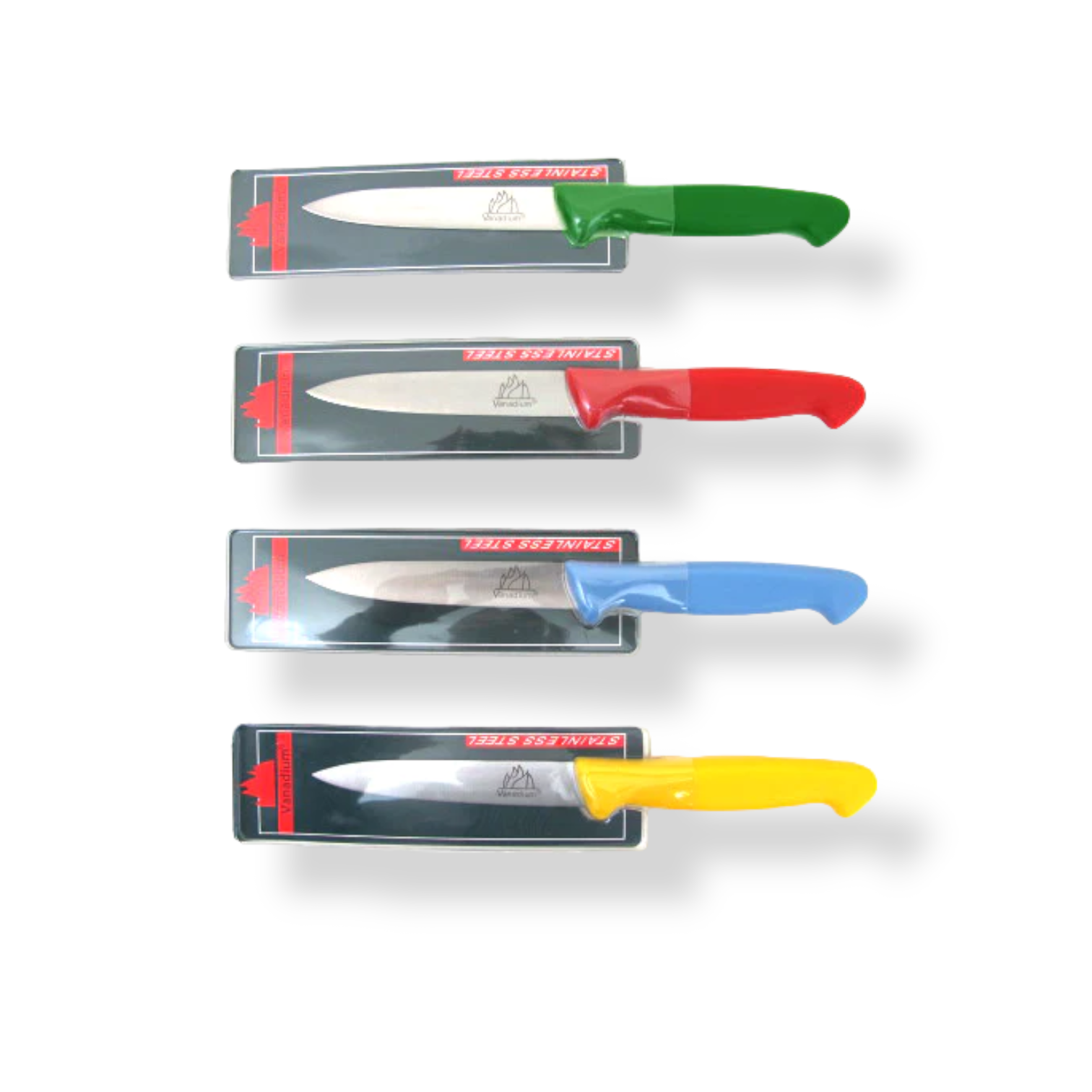 Utility Kitchen Knife with Colored Plastic Handle - lunazchef.shop