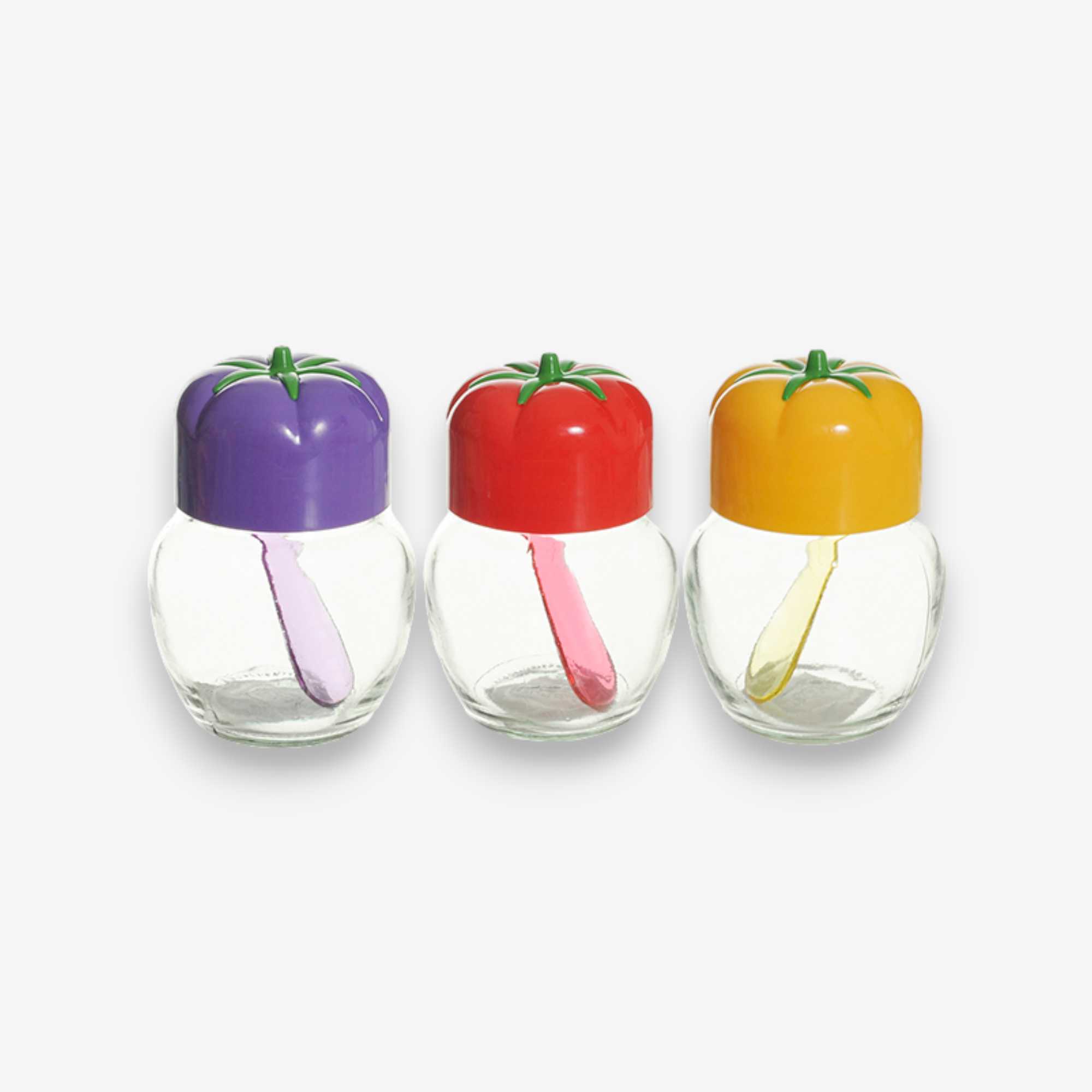 Tomato Shape Spice Jar with Plastic Spoon - lunazchef.shop