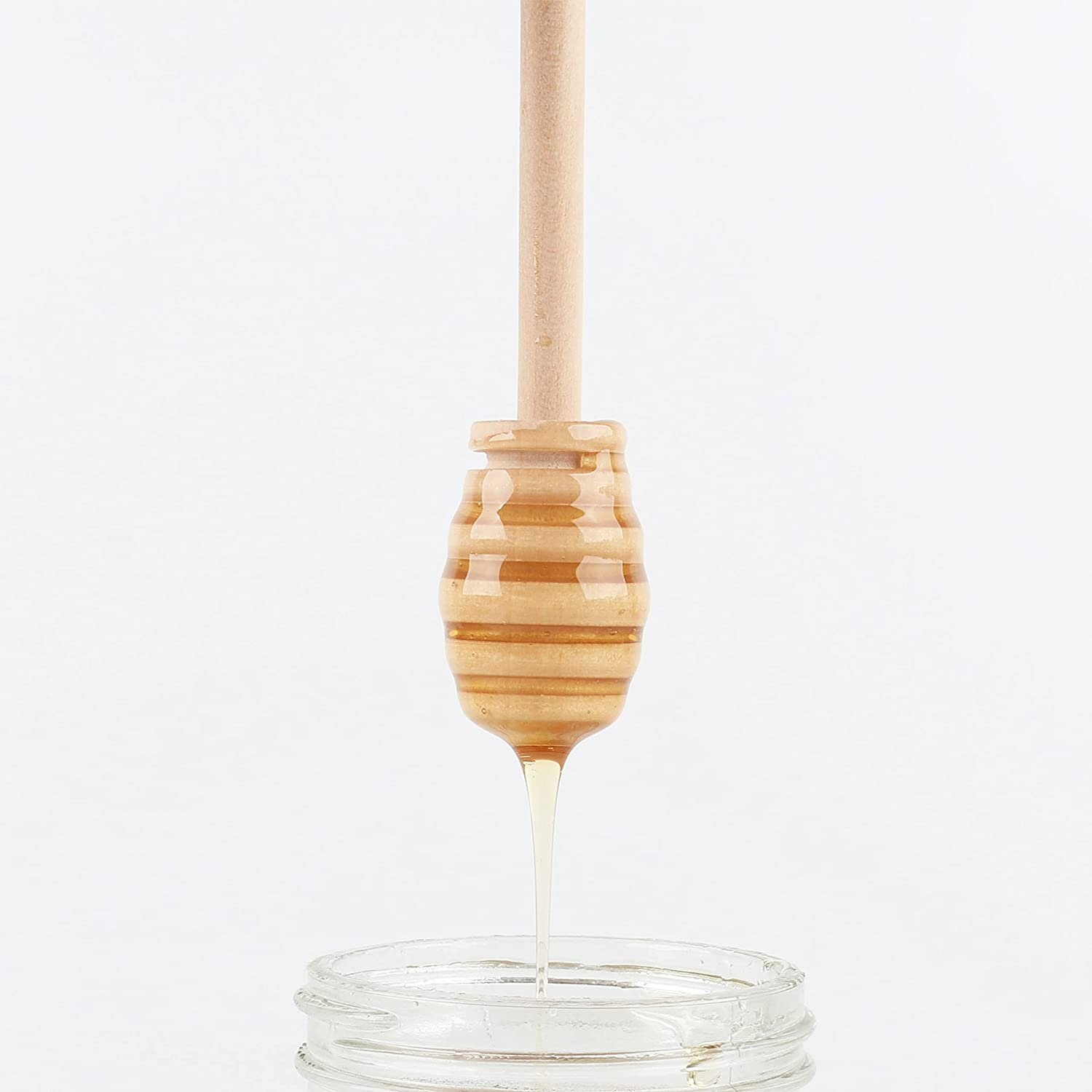 Wooden Honey Dipper X2; 16 cm - lunazchef.shop