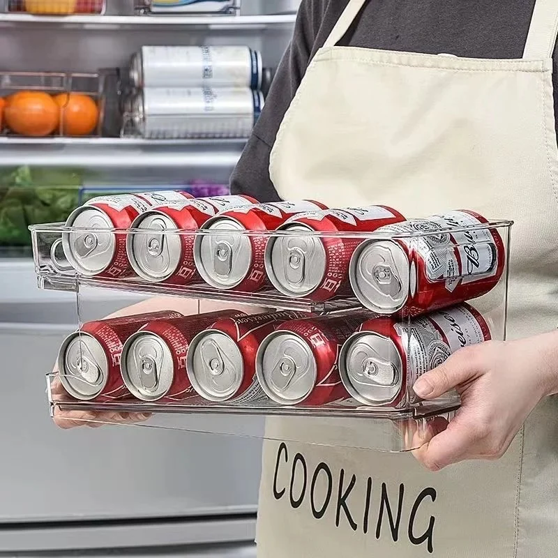 2 Tiers Soda Cans Storage Box - lunazchef.shop