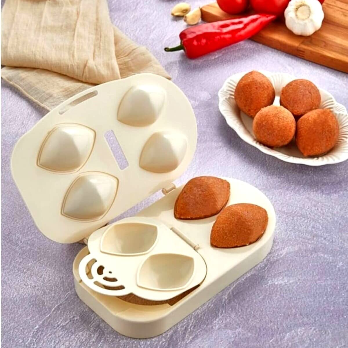 Automatic Double Kibbeh Maker 7.5 cm - lunazchef.shop