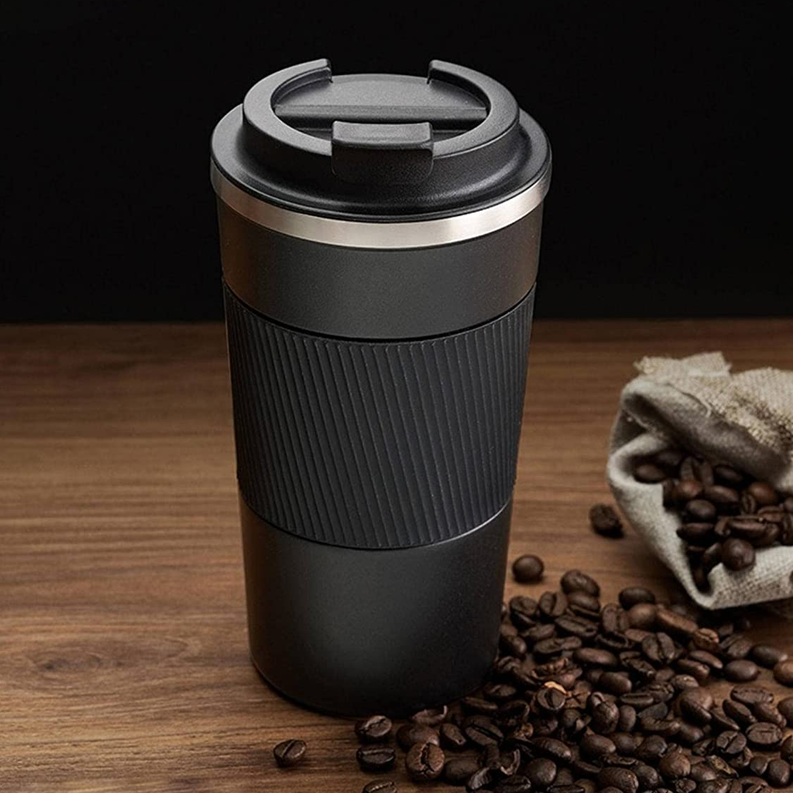 Black or White Stainless Steel Travel Mug - lunazchef.shop