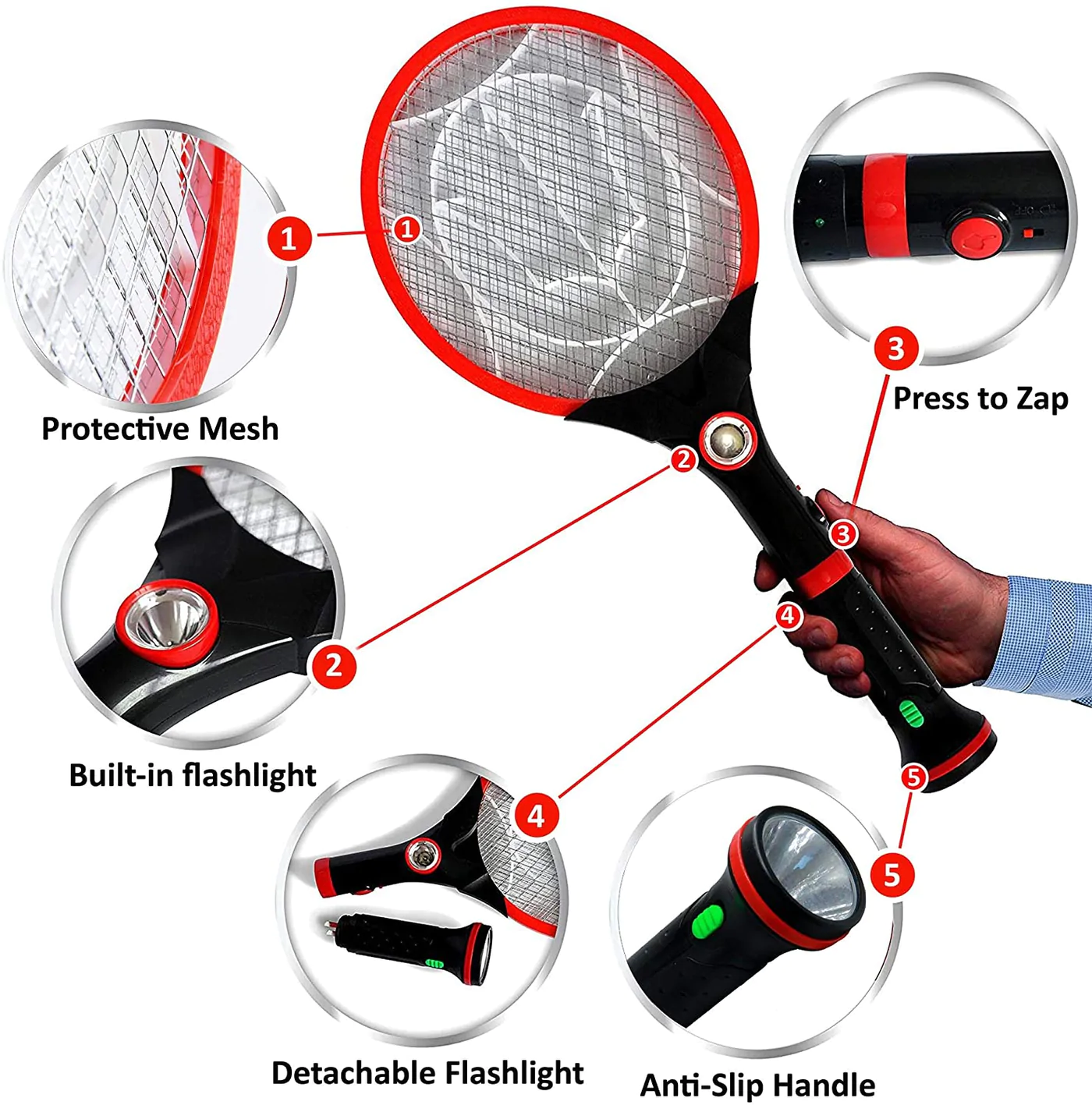 2 in 1 Electric Bug Zapper and Flashlight - lunazchef.shop