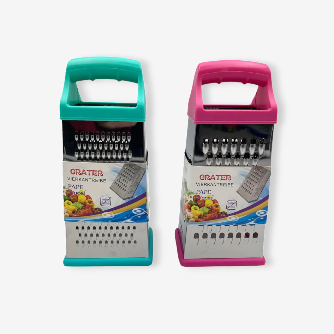 Colorful Stainless Steel 4 sided Grater silicon base - lunazchef.shop