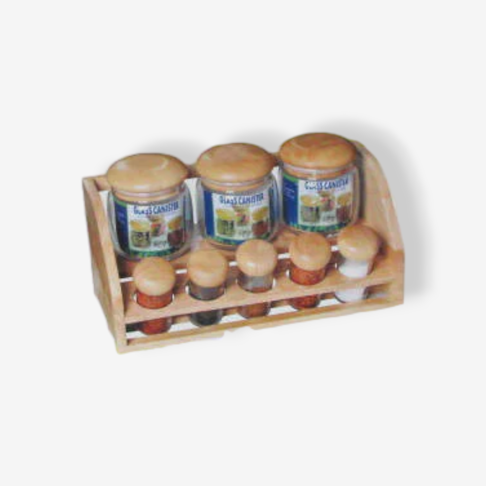 8 Pieces Wooden Spice Rack - lunazchef.shop