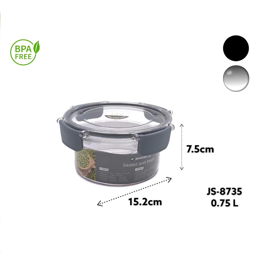 Acrylic Airtight Round Food Storage Box - lunazchef.shop