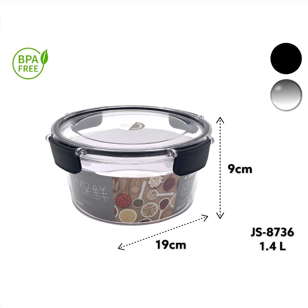 Acrylic Airtight Round Food Storage Box - lunazchef.shop