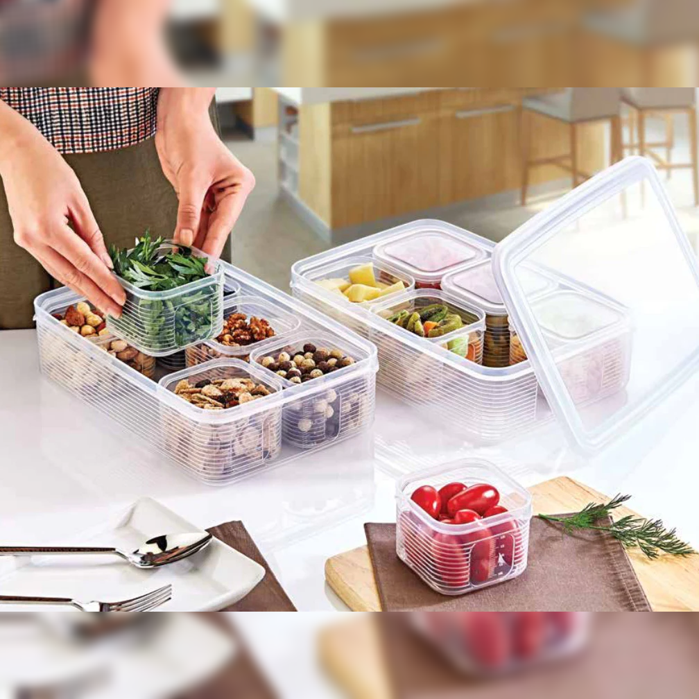 Line Storage Box Set of 7 Pieces, (1)3.5L + (6)0.35L - lunazchef.shop