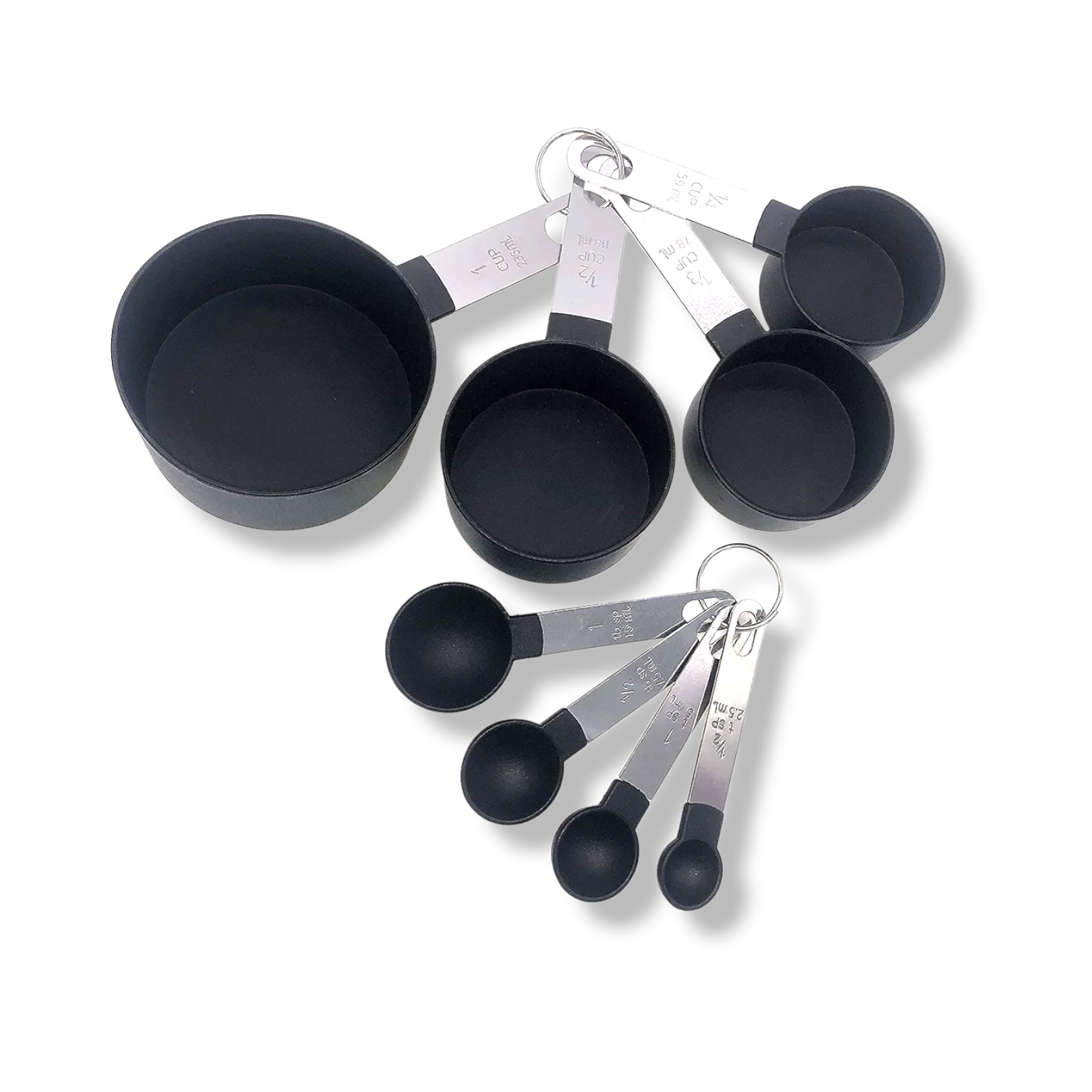 8 pcs Measuring Cups and Spoons With SS Handle - lunazchef.shop