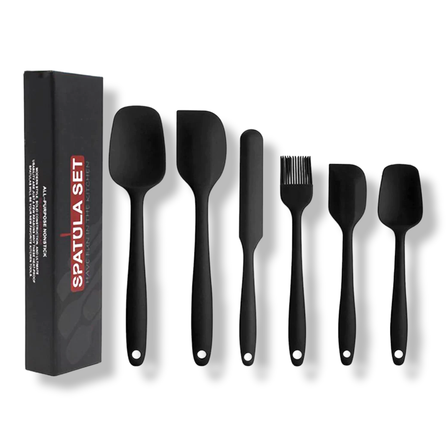 Silicone Spatulas and Brush 6 pcs Set - lunazchef.shop