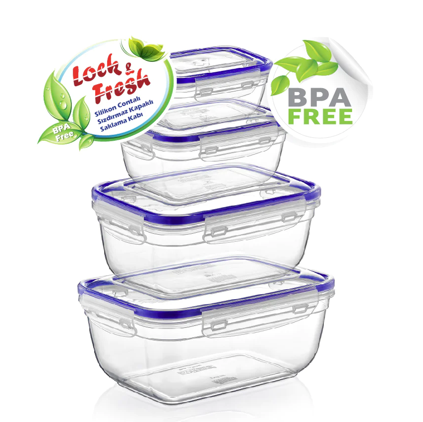 Seal Rectangular Storage Container Set 4 pcs - lunazchef.shop