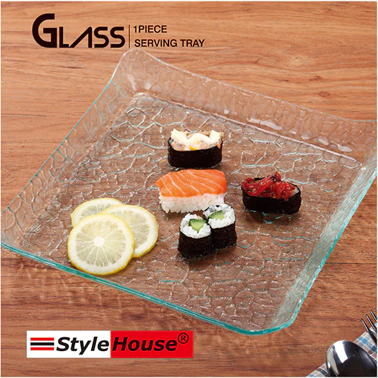 Squared Glass Serving Plate - lunazchef.shop