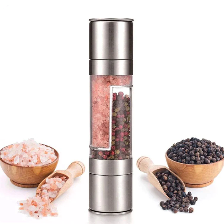 Double Headed Pepper and Salt Seasoning Grinder - lunazchef.shop