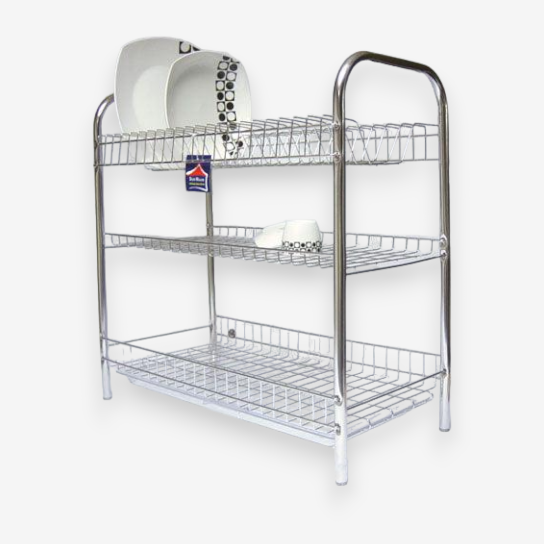 3 levels stainless steel dish rack - lunazchef.shop