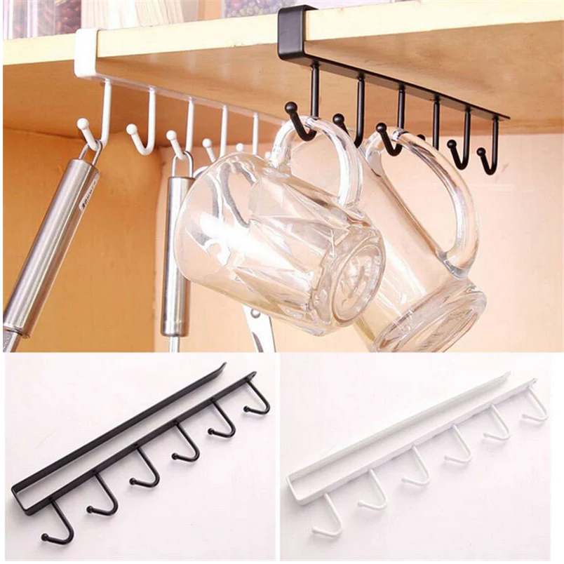 Five Hooks Metallic Under Shelf Hangers - lunazchef.shop