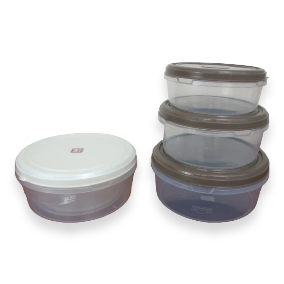 Round Deep Storage Container Set of 3 - lunazchef.shop