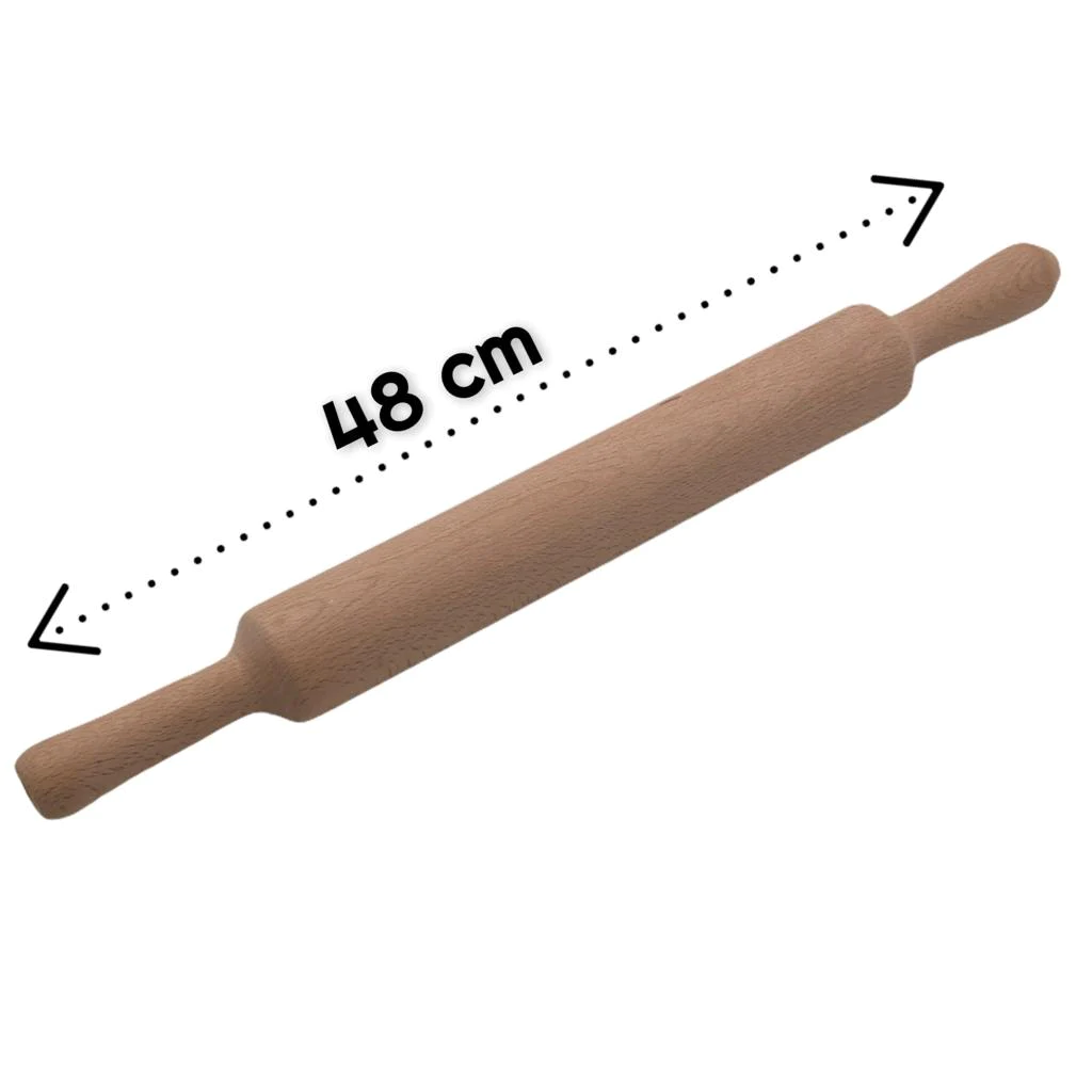 Birch Wood Rolling Pin 48 cm - lunazchef.shop