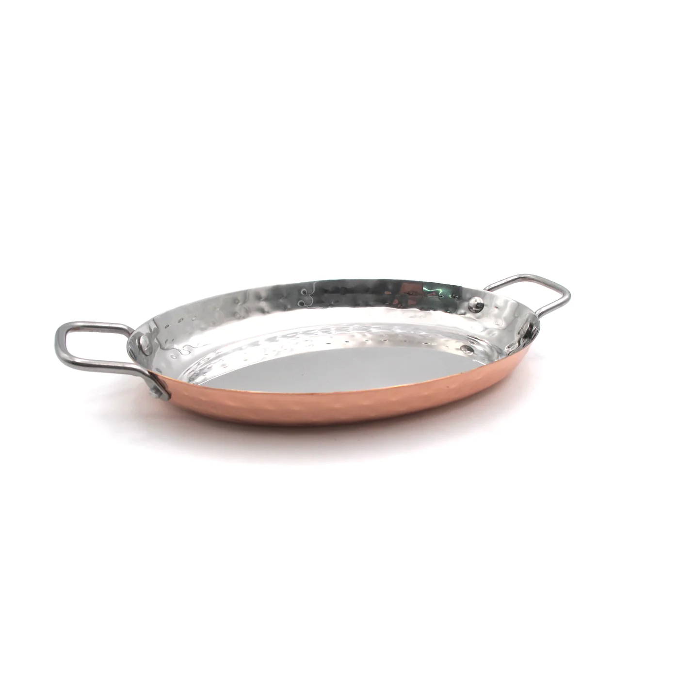 Copper Oval plate 22x15x2.5 cm - lunazchef.shop