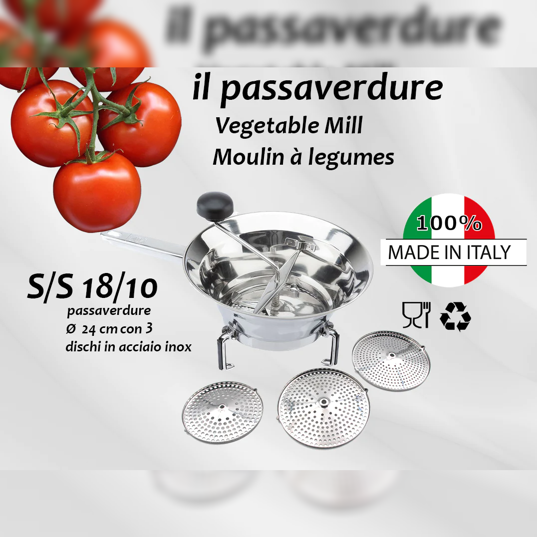 Stainless Steel Vegetable Mill "Passaverdure" - lunazchef.shop