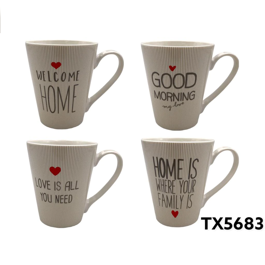 Long Porcelain Mug with Mini Heart Design - lunazchef.shop