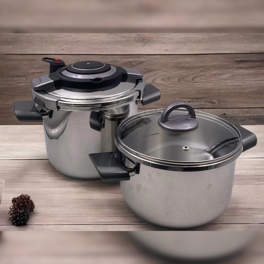 5L+7L  Dosthoff  Easy Press SS 18/10 Pressure Cooker - lunazchef.shop