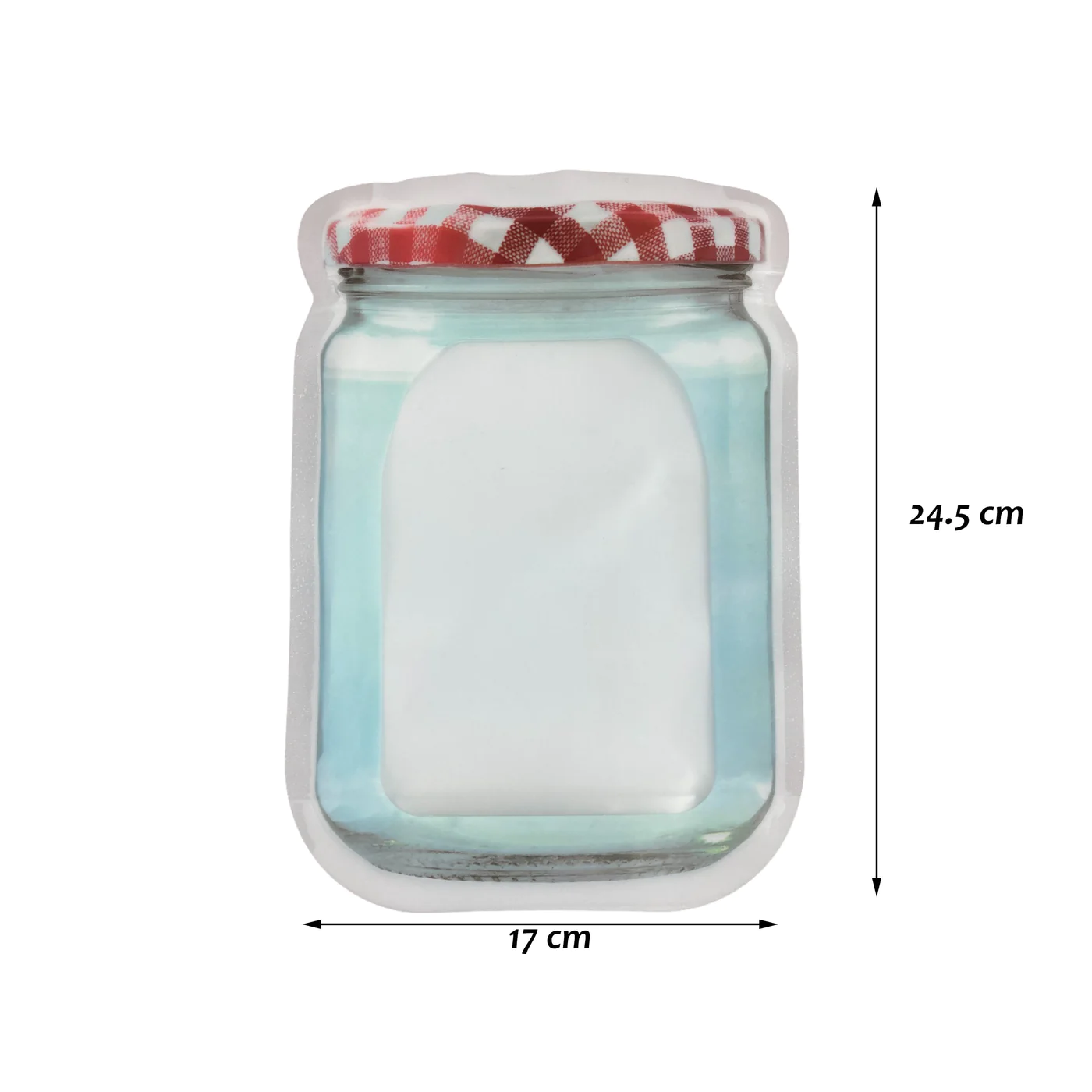 Reusable lock & seal bag checkered cover jar X12 - lunazchef.shop