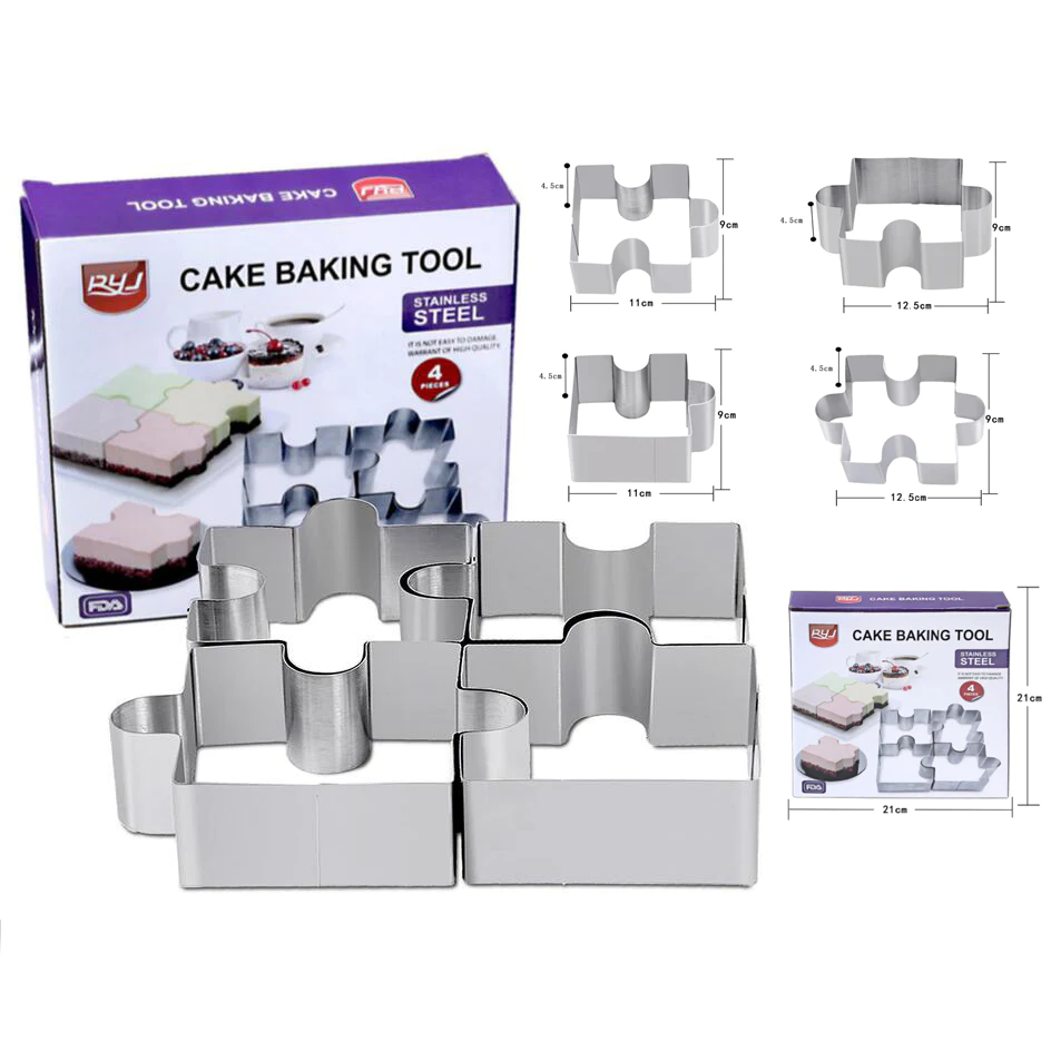 Puzzle Shaped Rings for Cake - lunazchef.shop