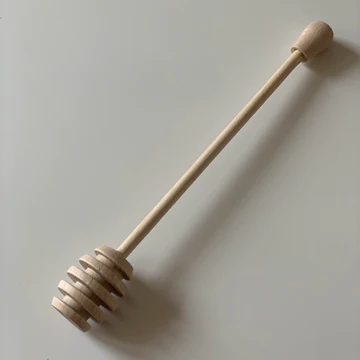 Wooden Honey Dipper X2; 19 cm - lunazchef.shop