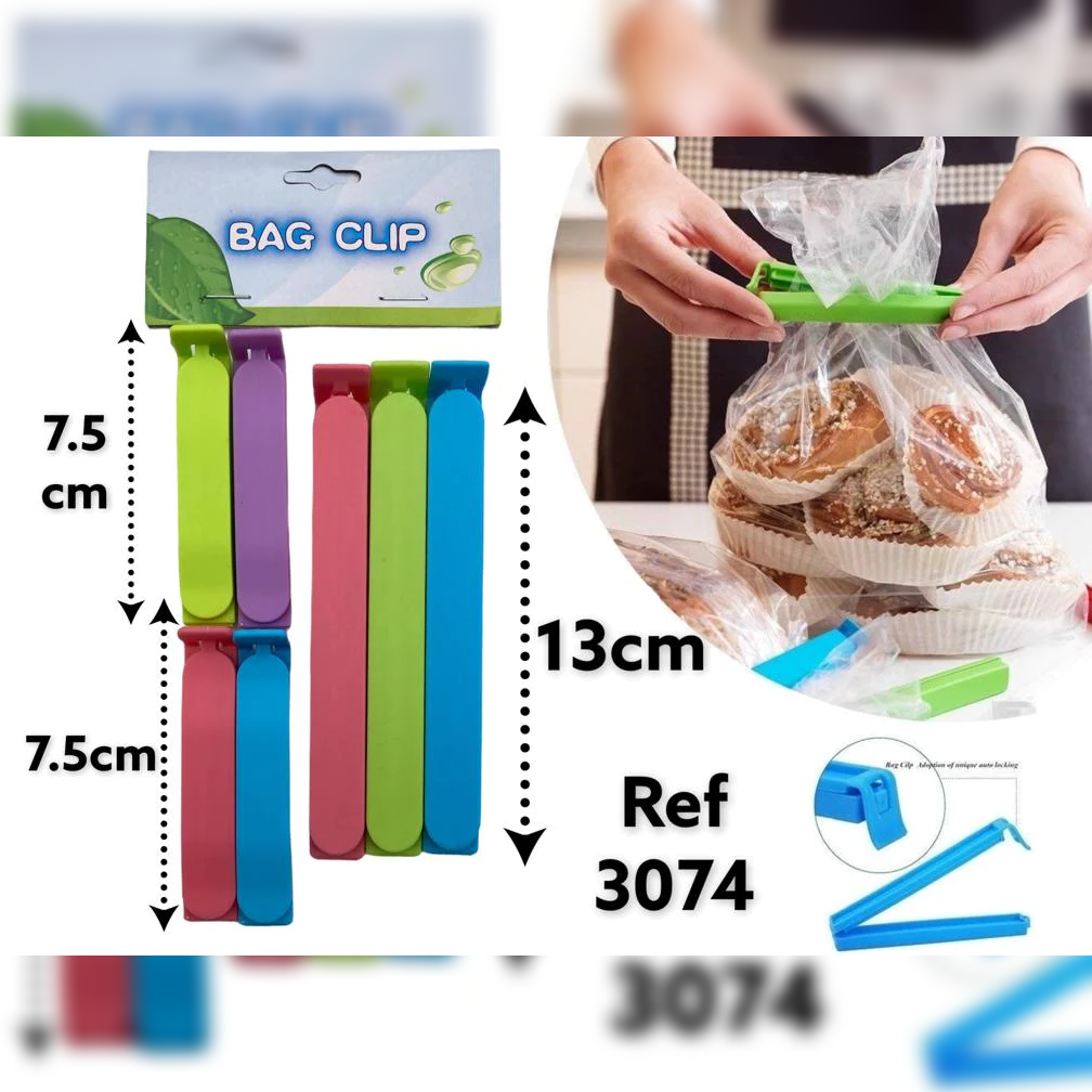 Colored Plastic Bag Clip X7 - lunazchef.shop