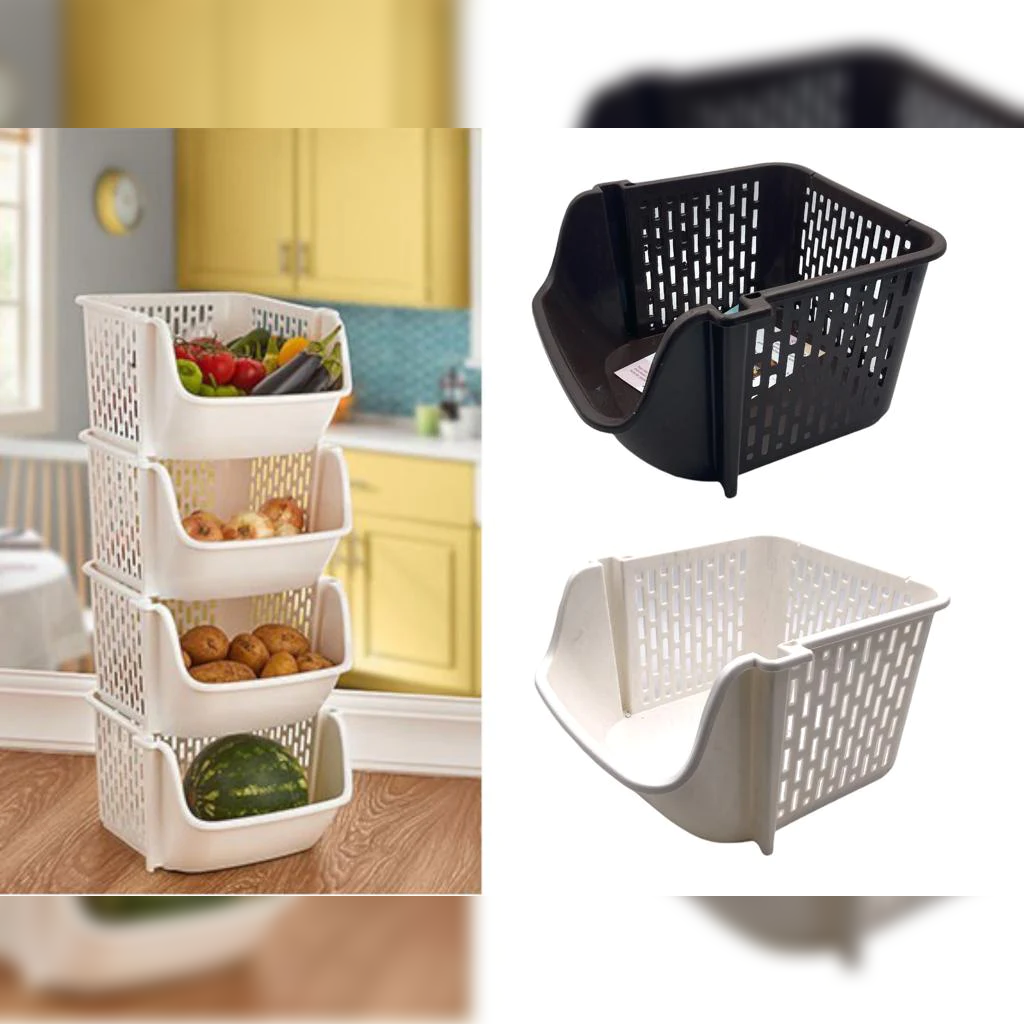 Single Plastic Basket 34x34x21 cm - lunazchef.shop