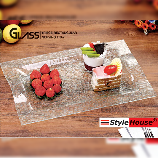 Rectangular Glass Serving Tray - lunazchef.shop