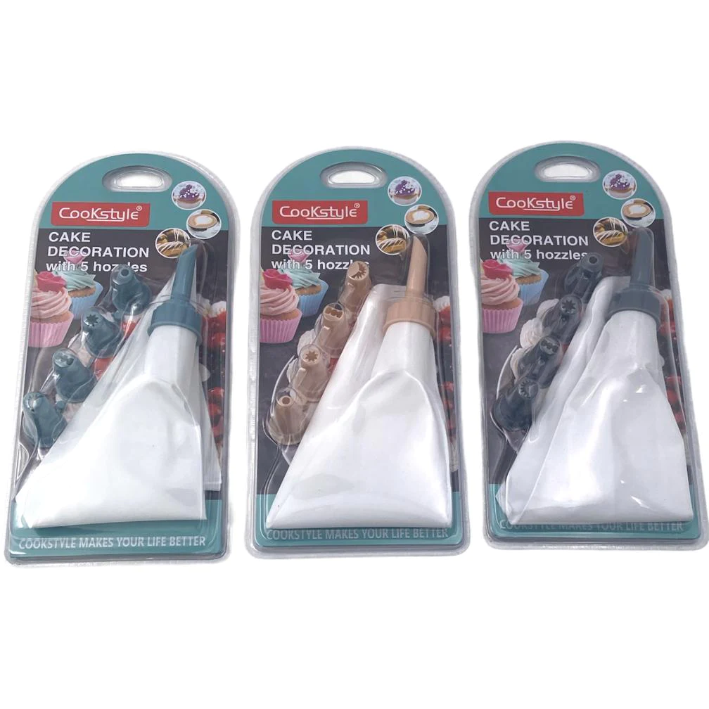 Cake Decoration Bag with 5 Nozzles - lunazchef.shop