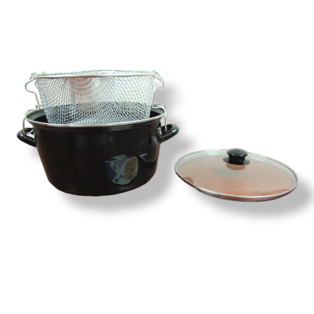 Enamel Coated Deep Fryer; 28 cm - lunazchef.shop